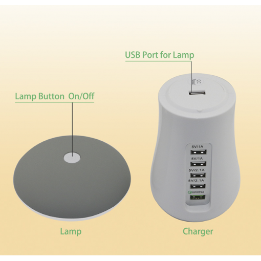 LED蘑菇燈連充電插座