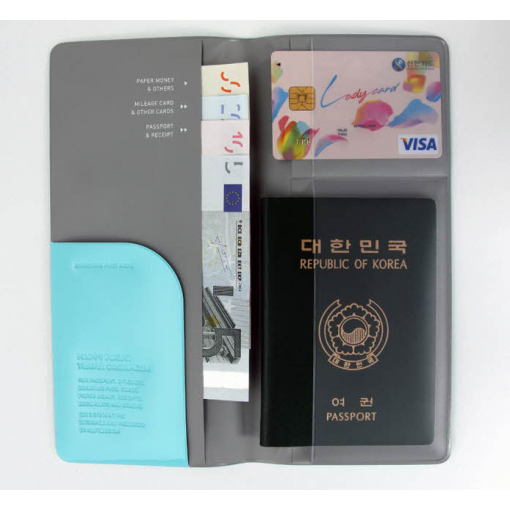 長型韓款 PVC Passport Holder