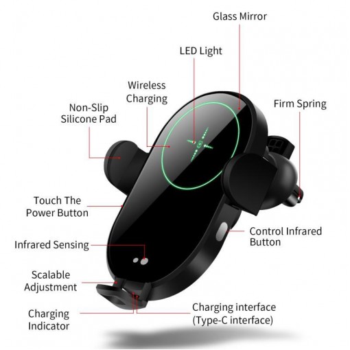 自動感應開合車載無線充電器