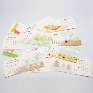 種子紙座枱月曆